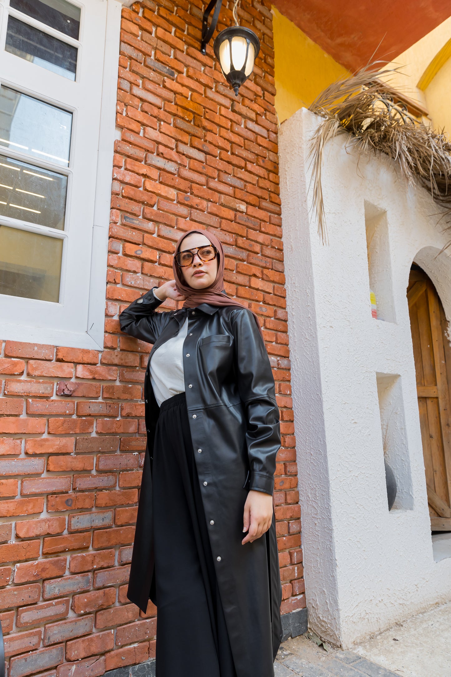 Leather coat