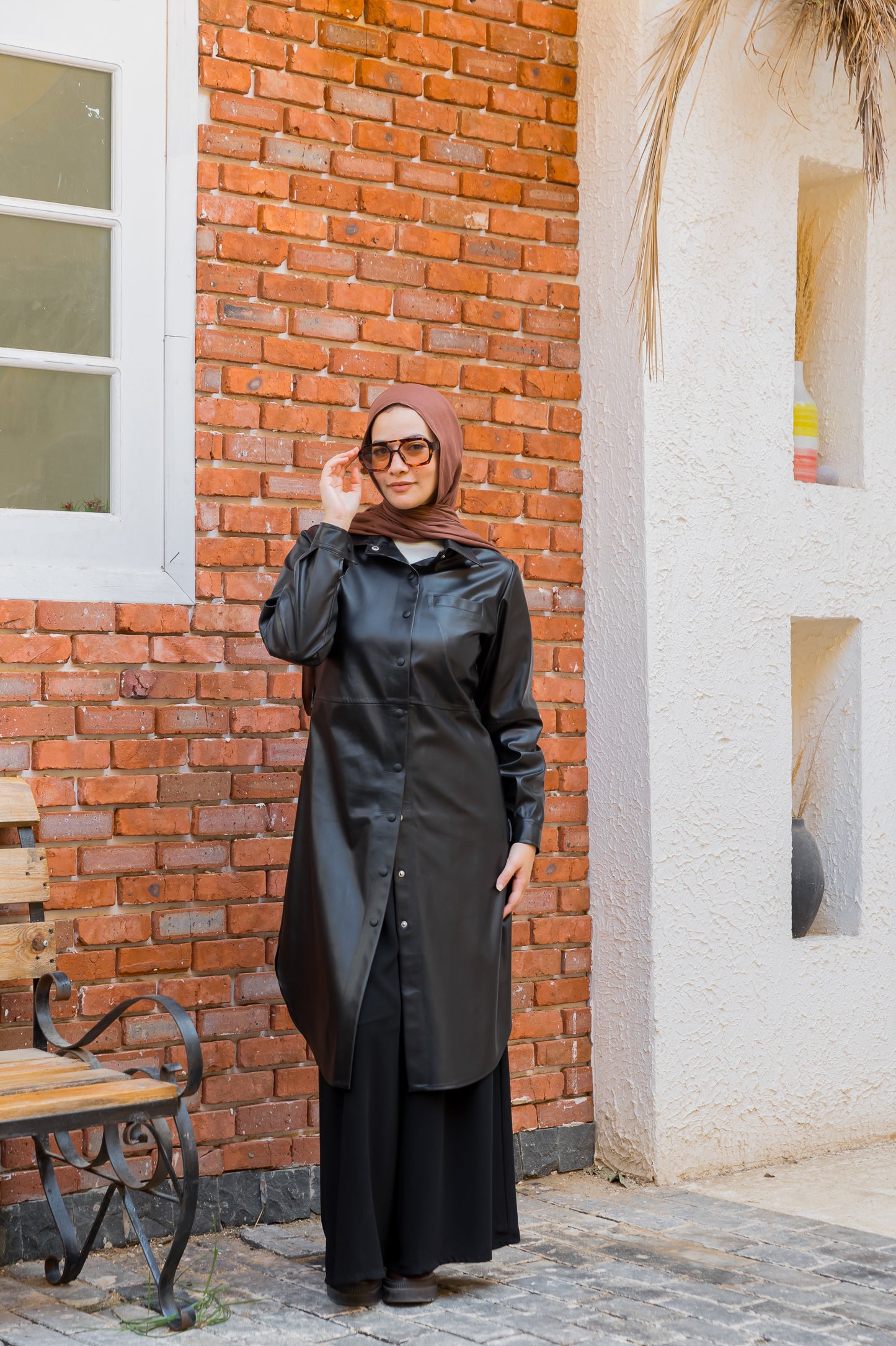 Leather coat