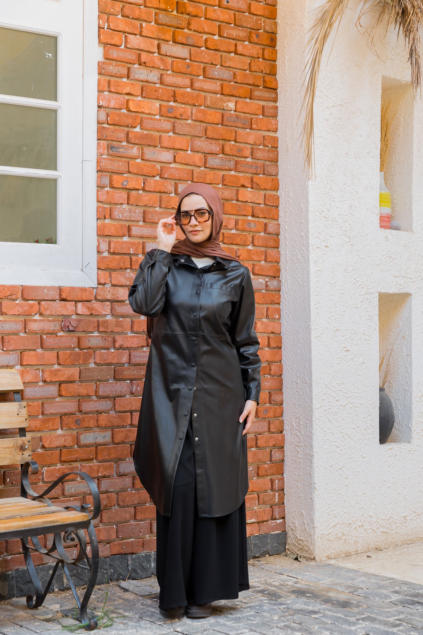 Leather coat