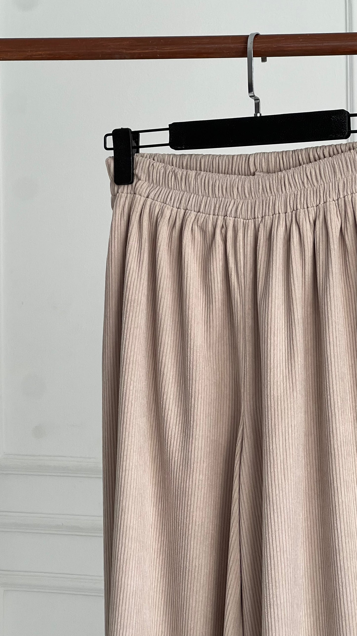 Wide leg plush pants