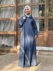 Tri Denim Abaya