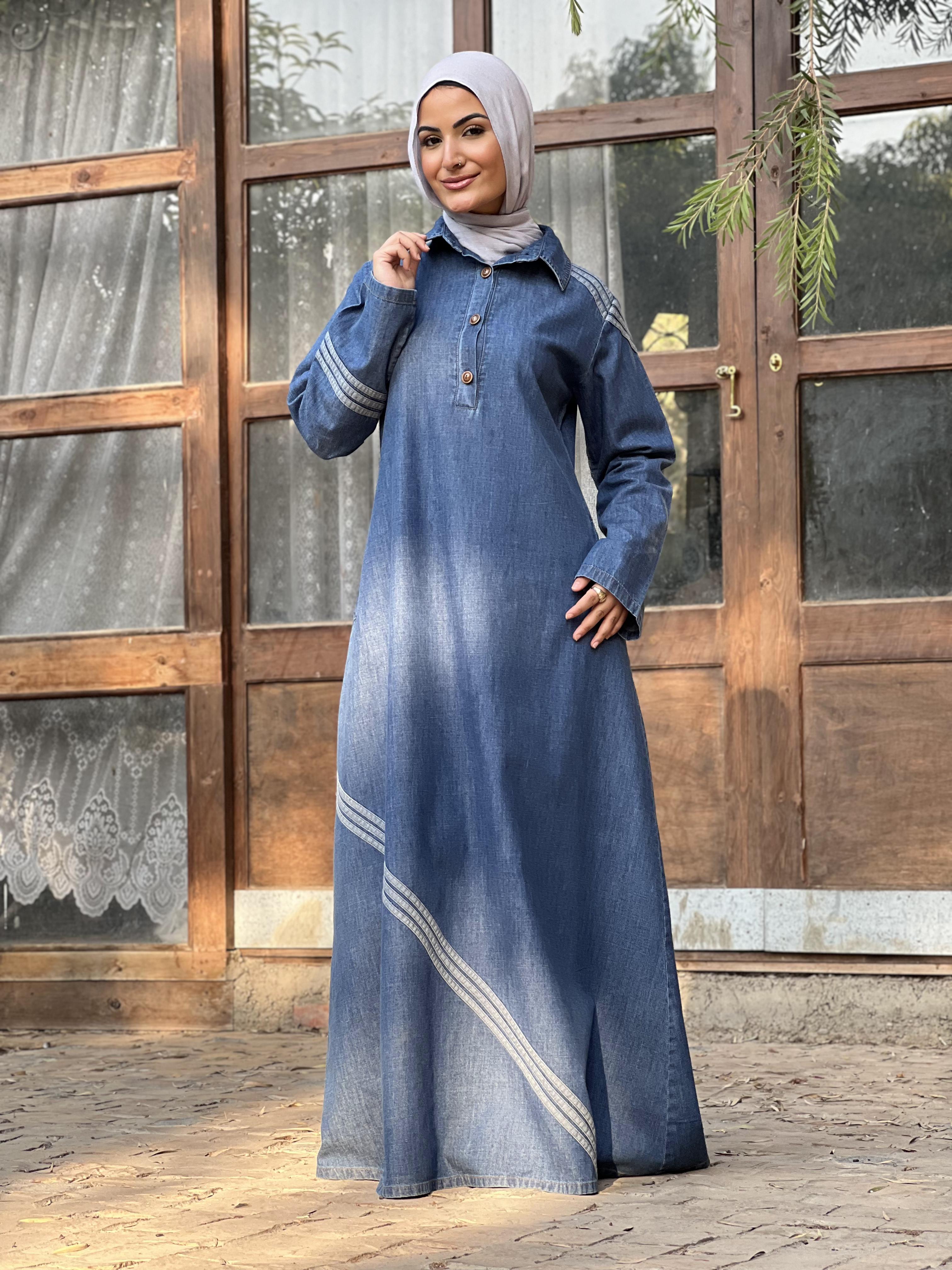 Tri Denim Abaya