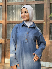 Tri Denim Abaya