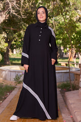 Tri-Stripe abaya