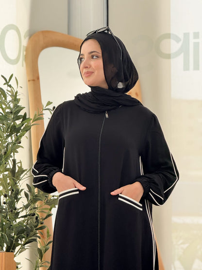 Zipper Lined Abaya