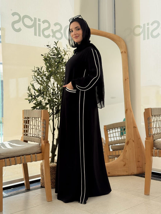 Zipper Lined Abaya