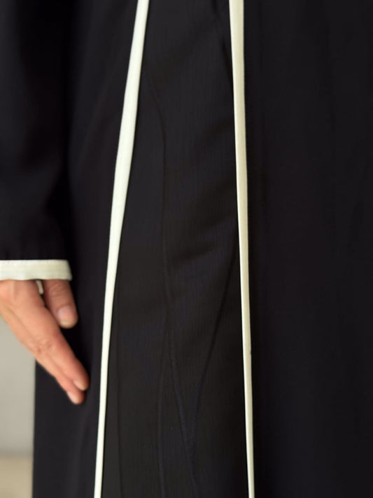 White Line Abaya