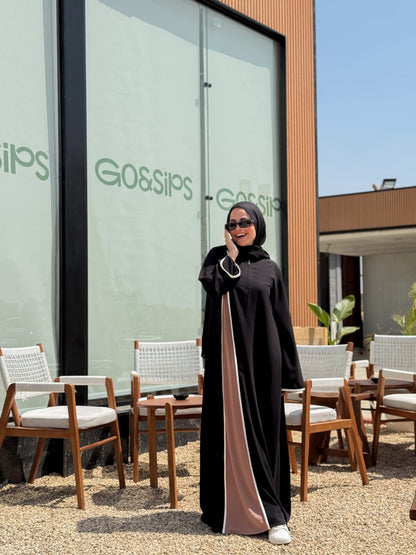 White Line Abaya