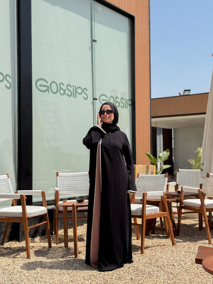 White Line Abaya