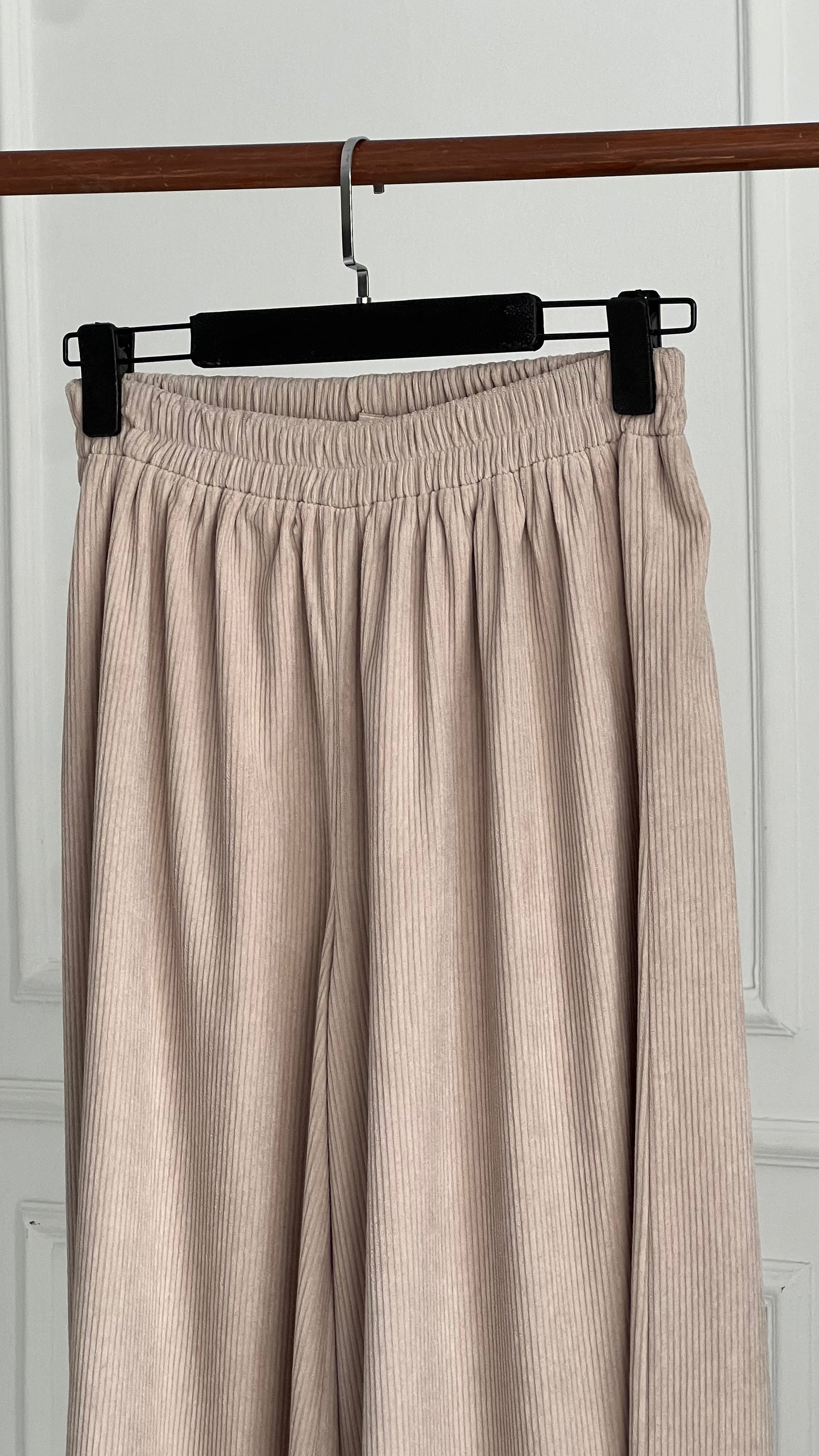 Wide leg plush pants