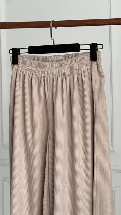 Wide leg plush pants
