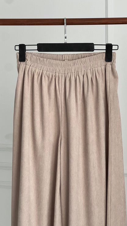 Wide leg plush pants