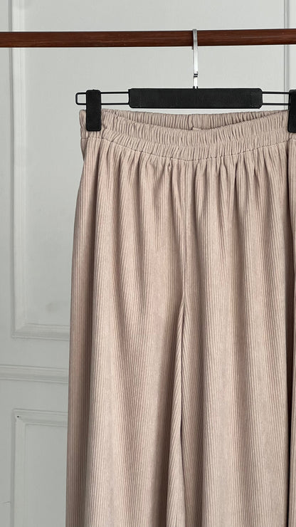 Wide leg plush pants