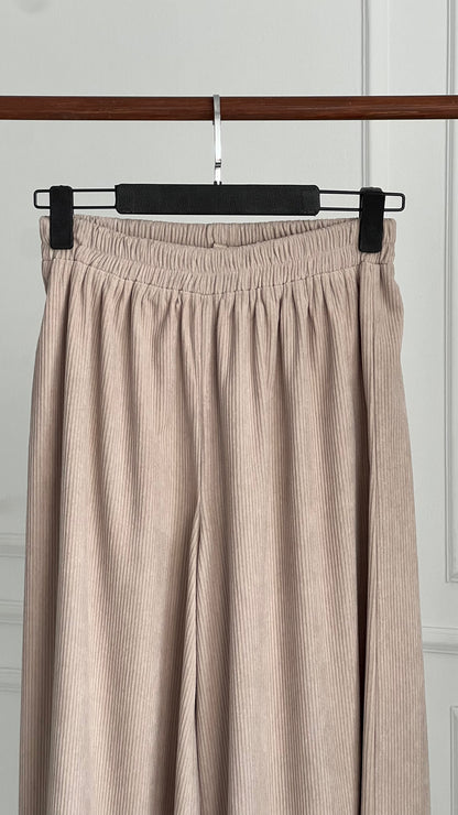 Wide leg plush pants