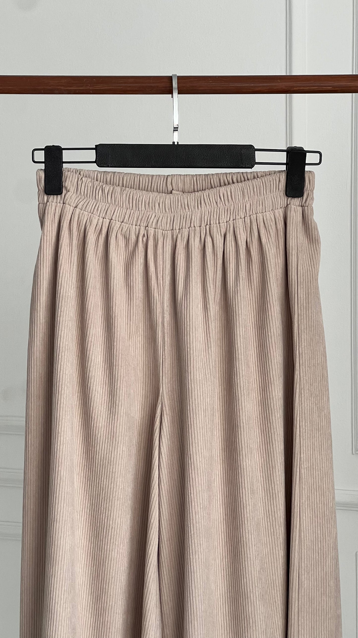 Wide leg plush pants
