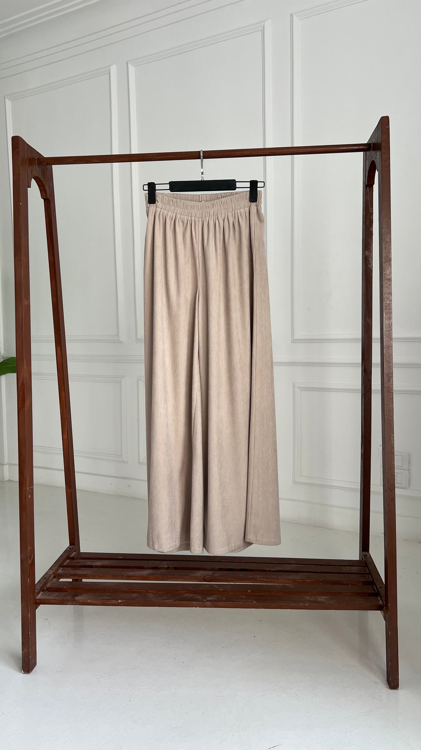 Wide leg plush pants
