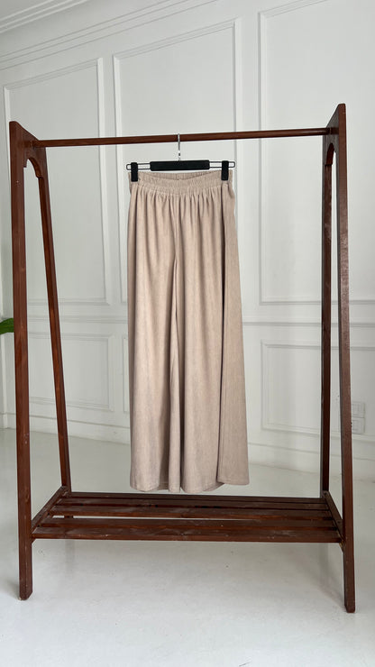 Wide leg plush pants