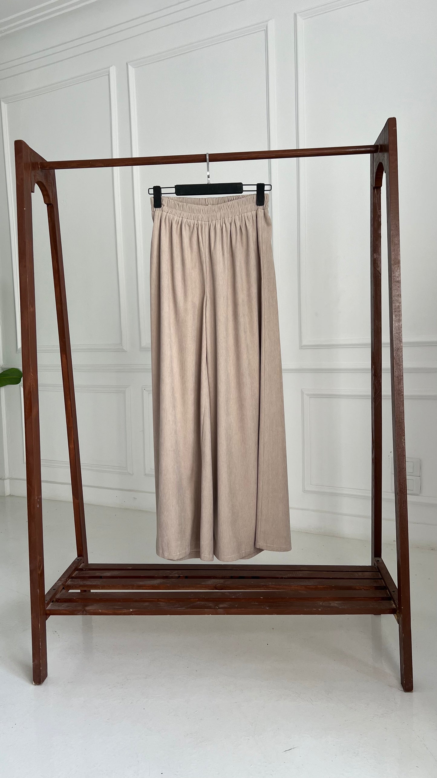 Wide leg plush pants