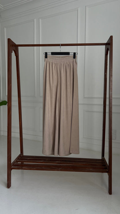 Wide leg plush pants