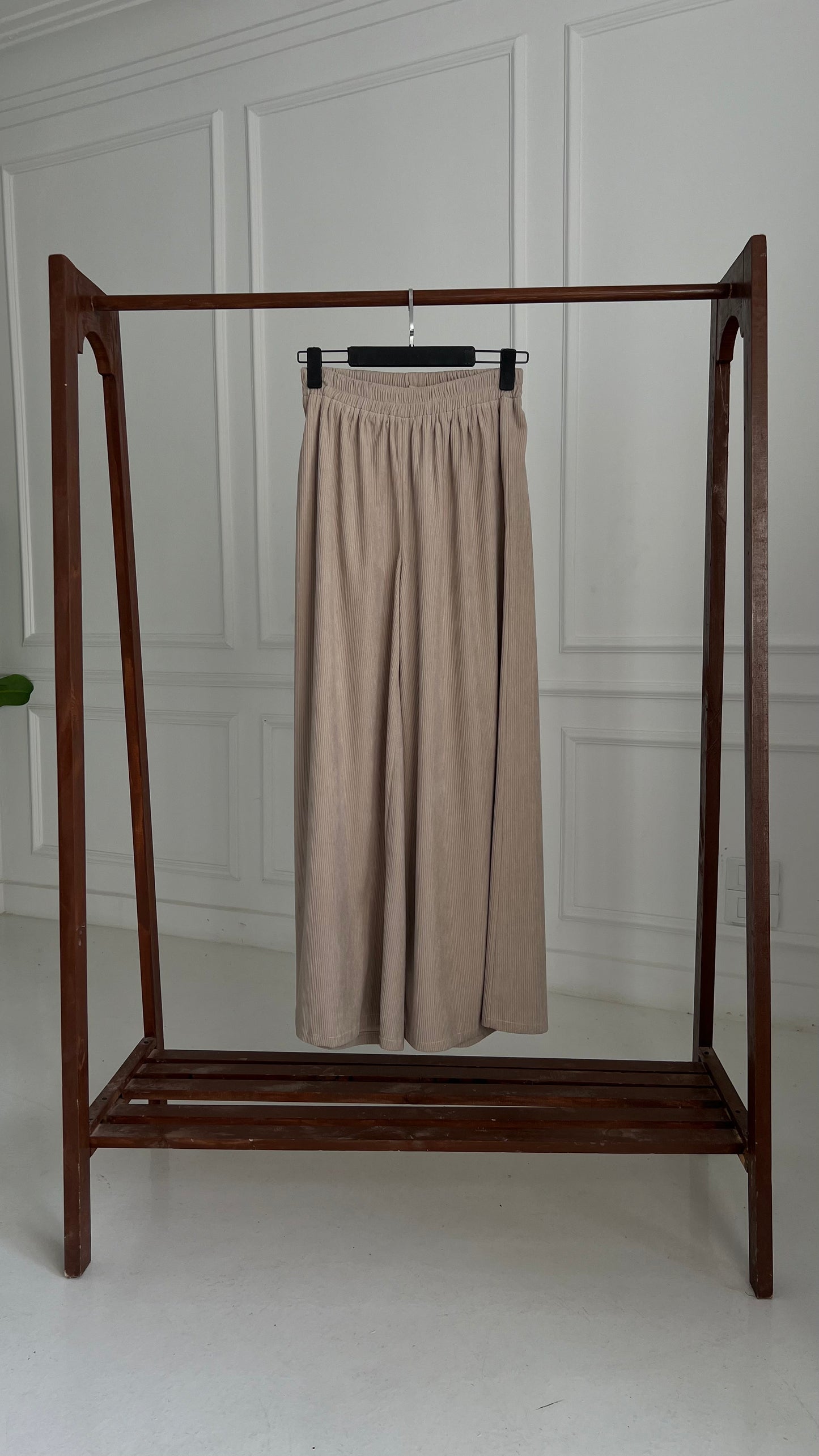 Wide leg plush pants