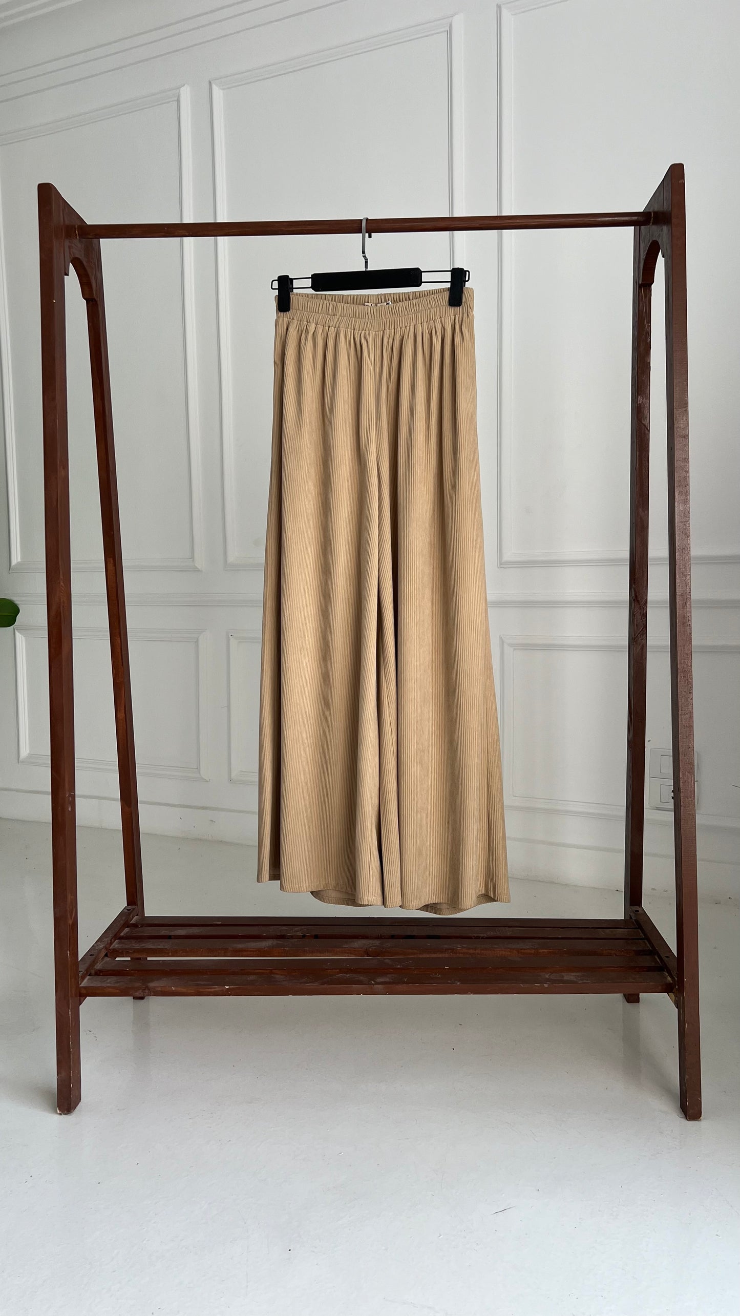 Wide leg plush pants