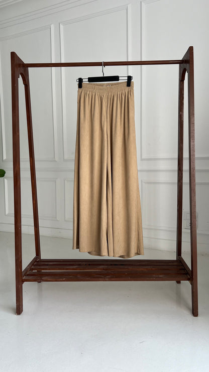 Wide leg plush pants