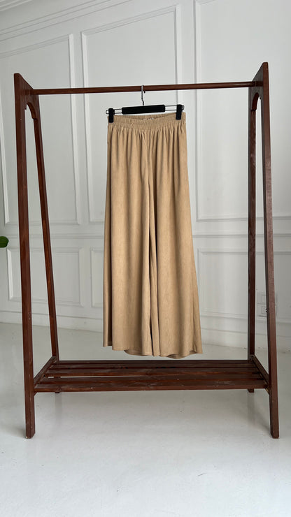 Wide leg plush pants