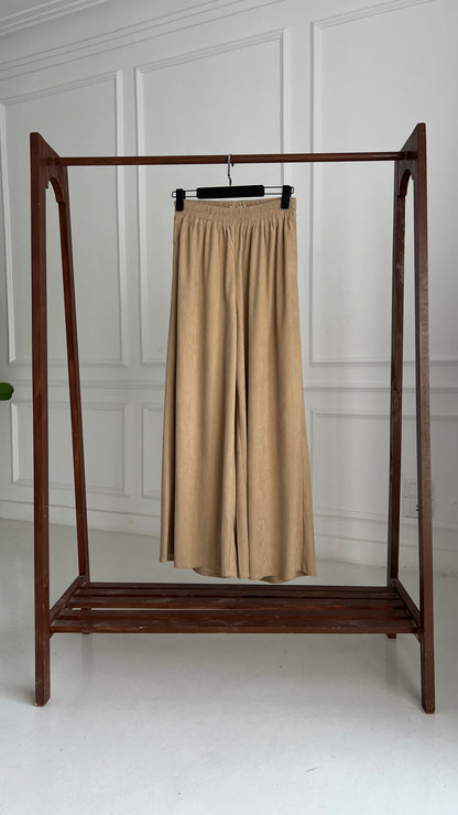 Wide leg plush pants