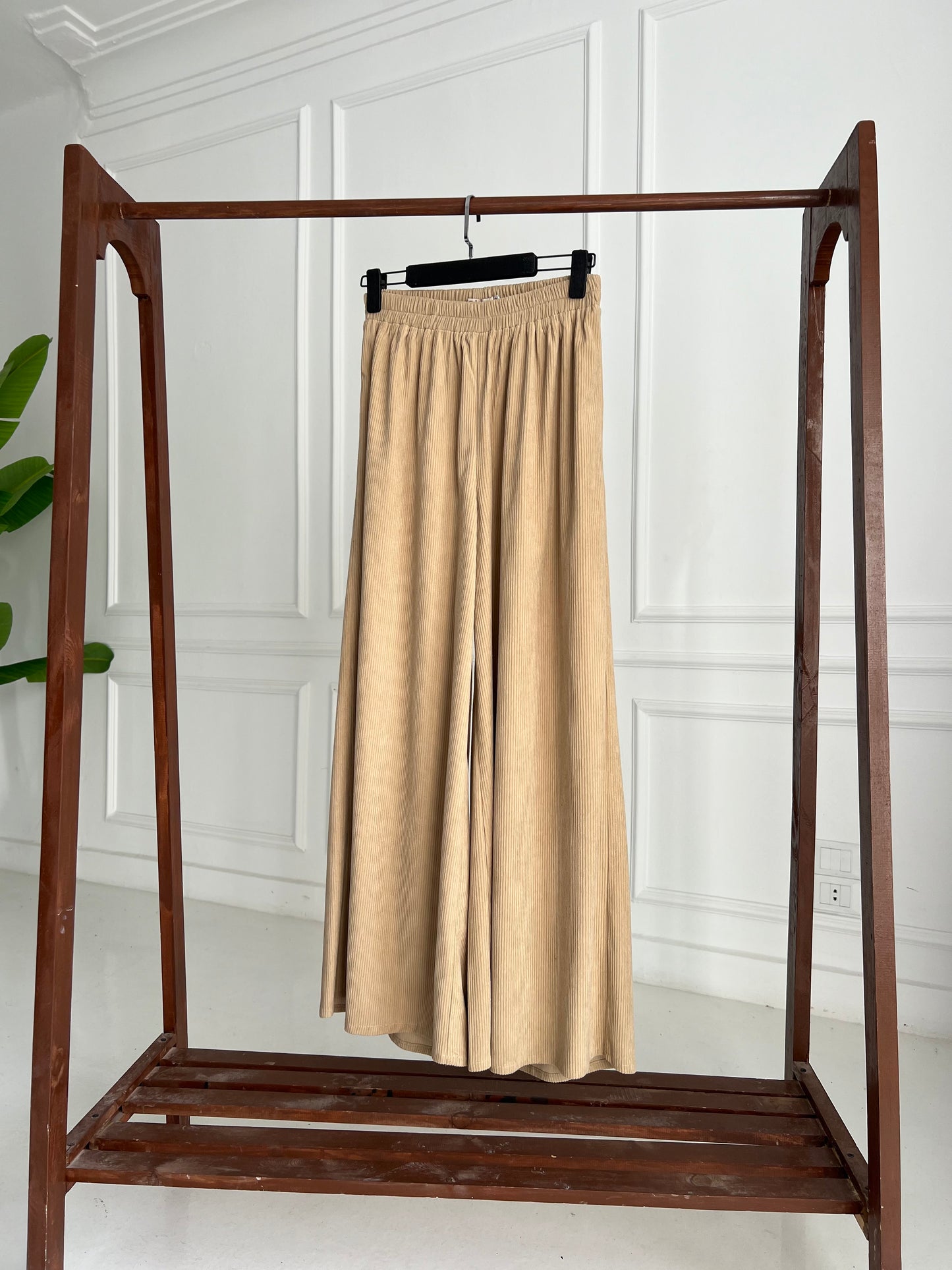 Wide leg plush pants