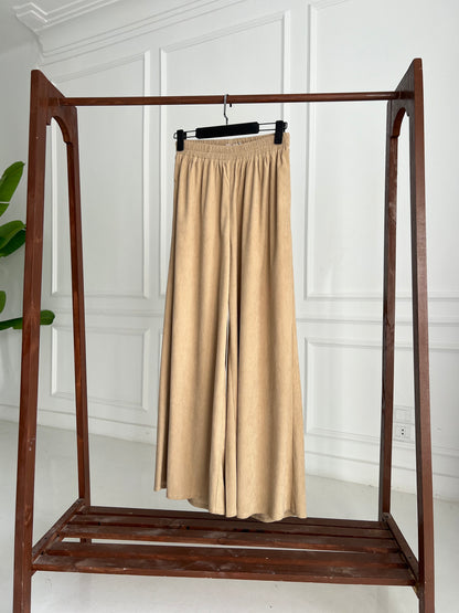 Wide leg plush pants