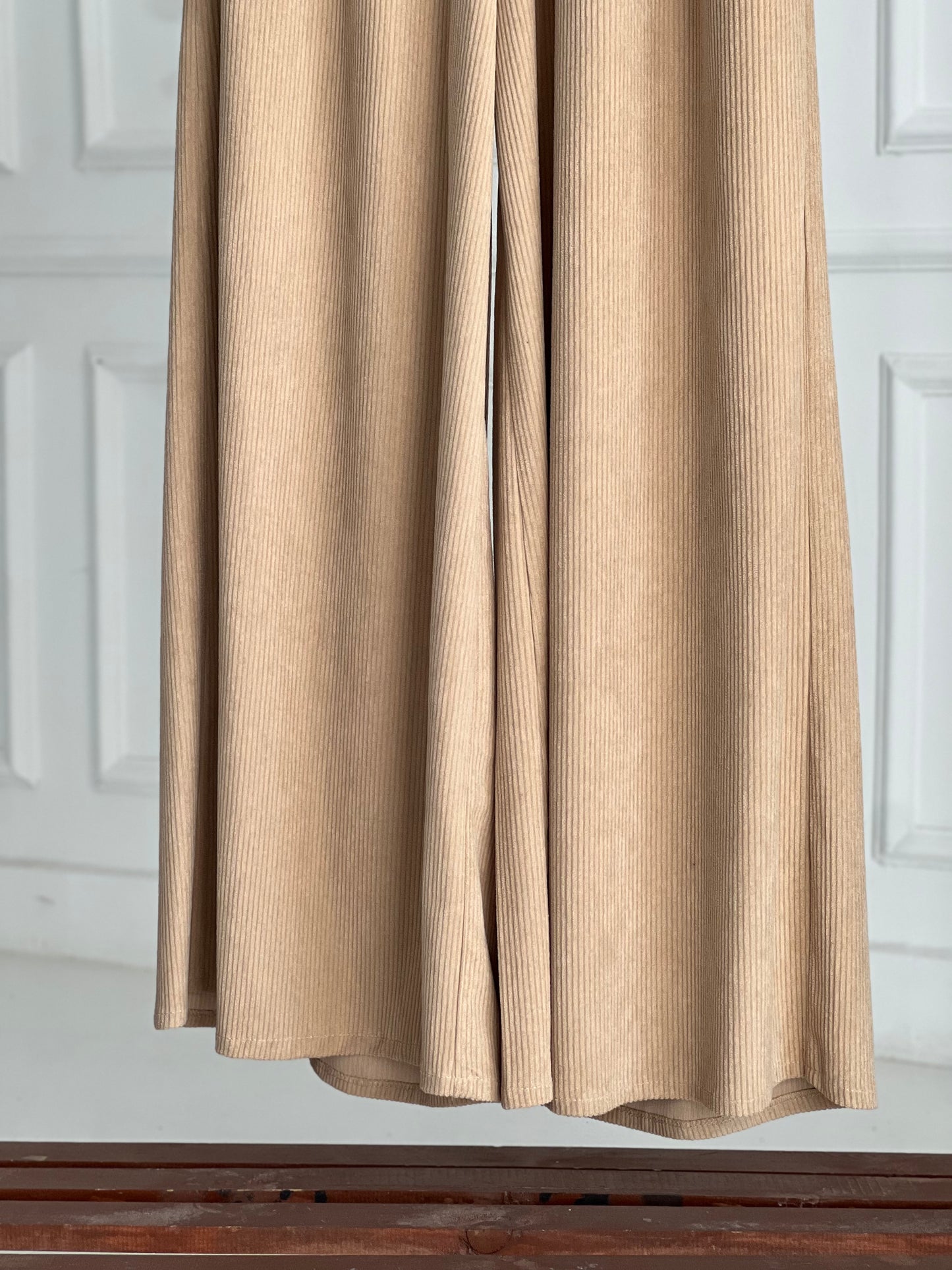Wide leg plush pants