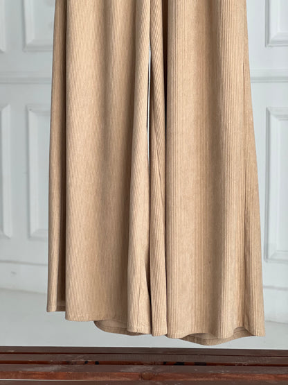 Wide leg plush pants