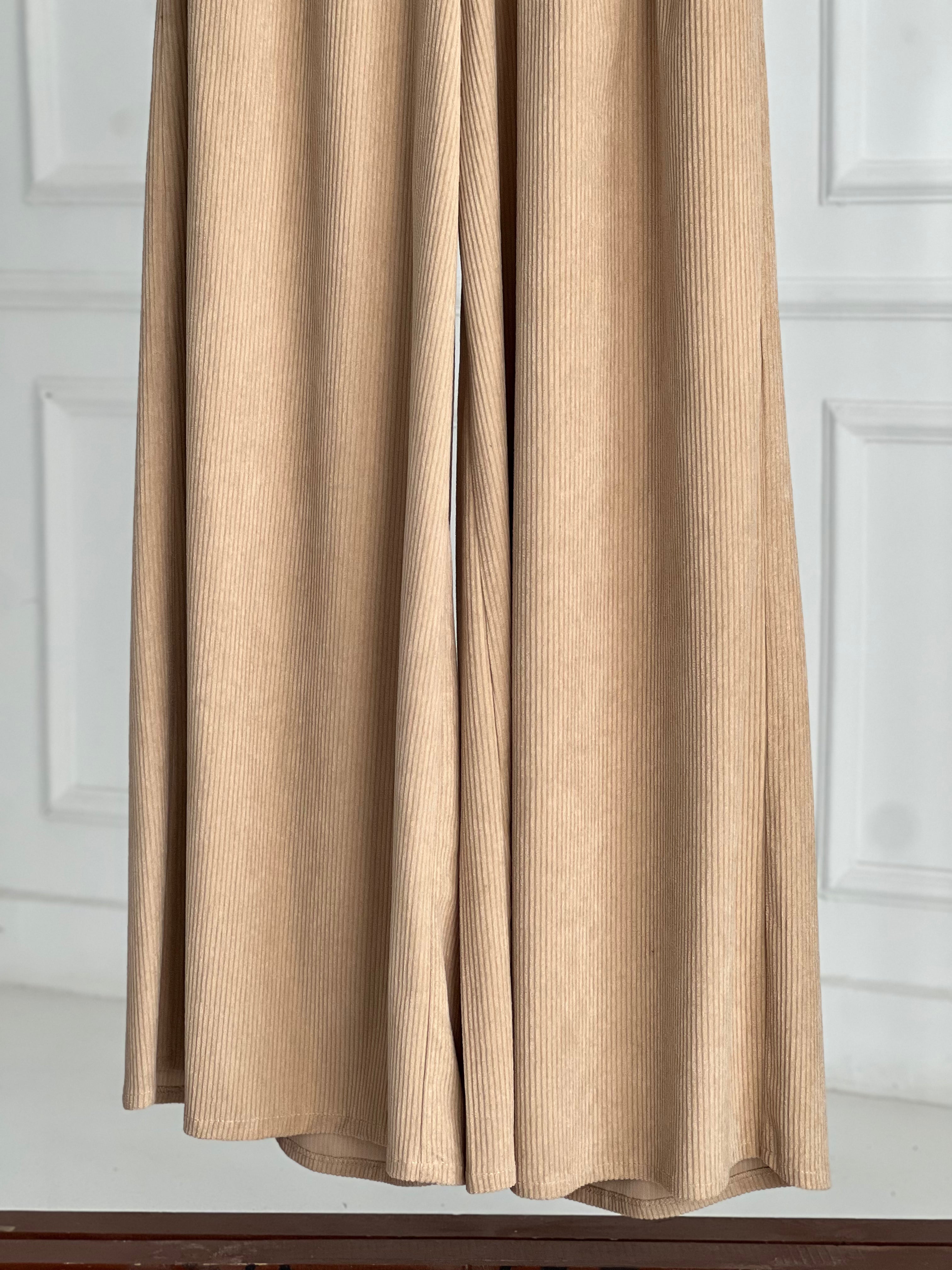 Wide leg plush pants