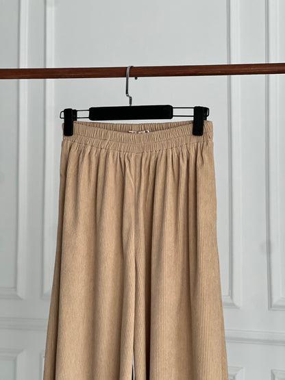 Wide leg plush pants