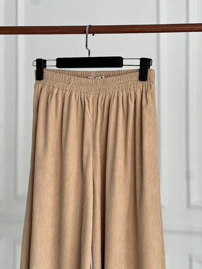 Wide leg plush pants