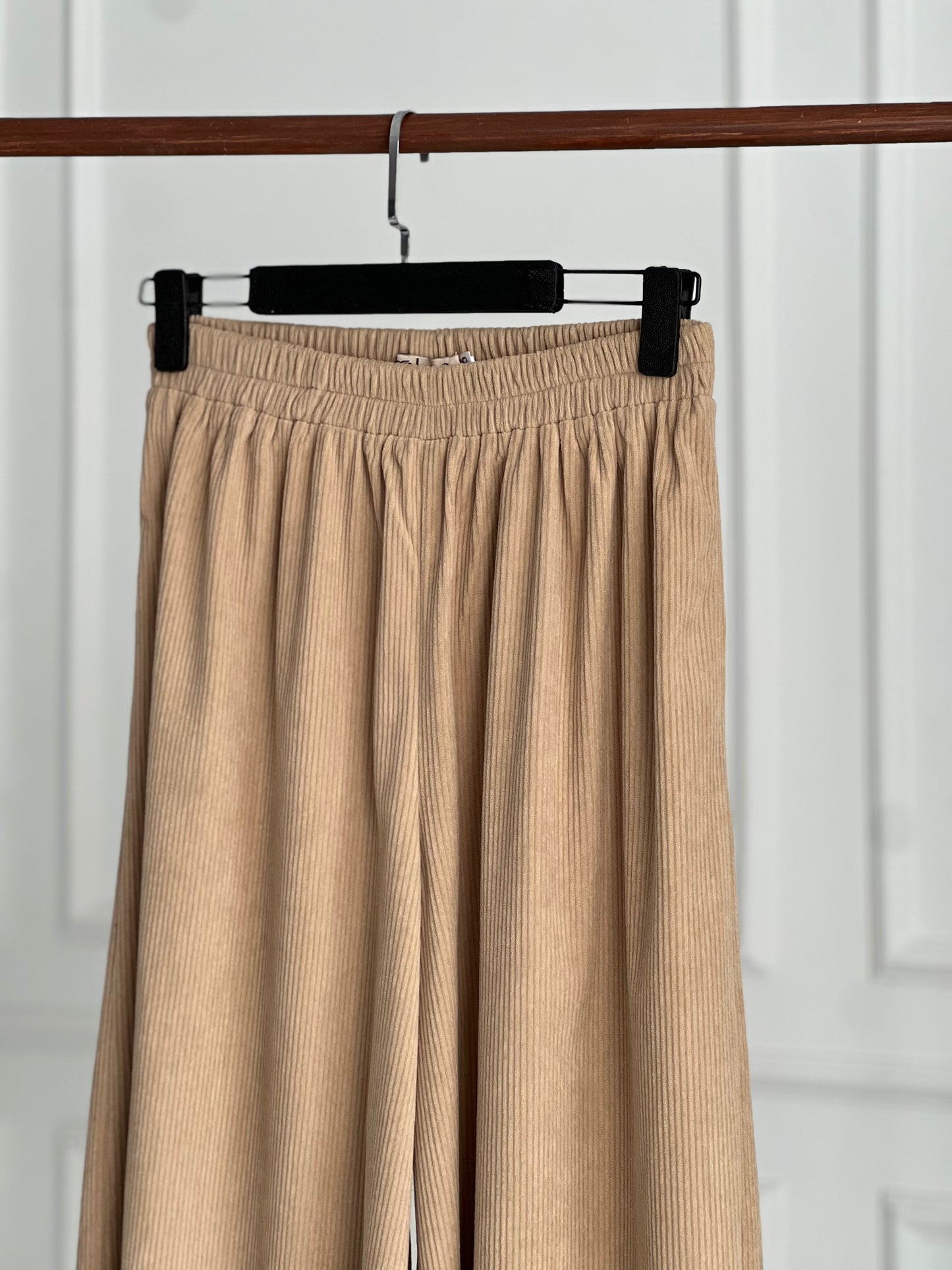 Wide leg plush pants