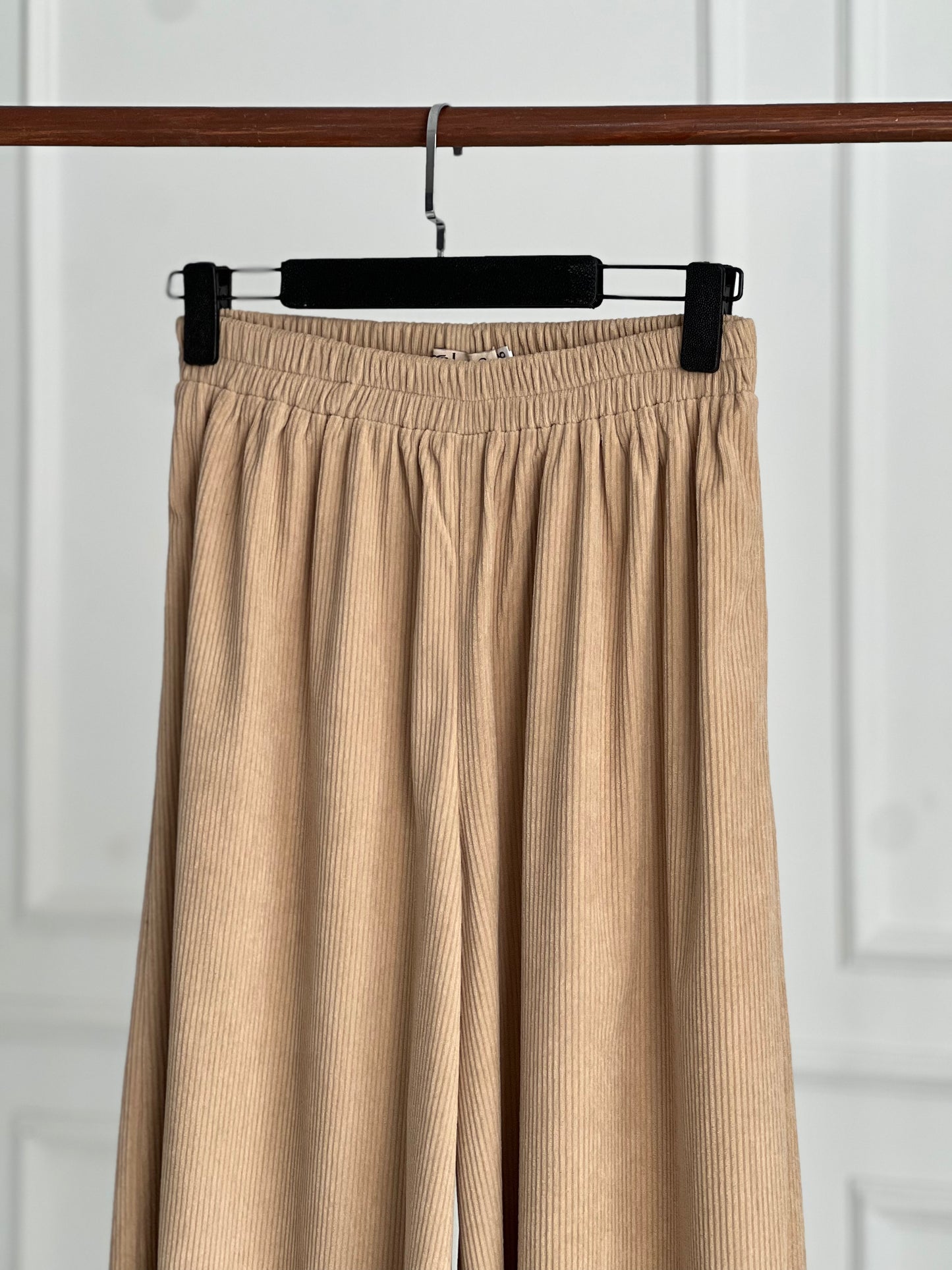 Wide leg plush pants