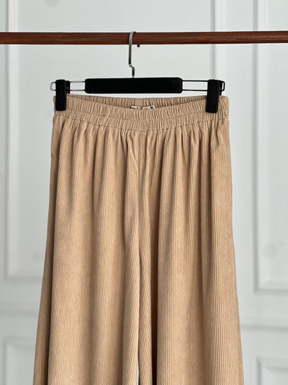 Wide leg plush pants