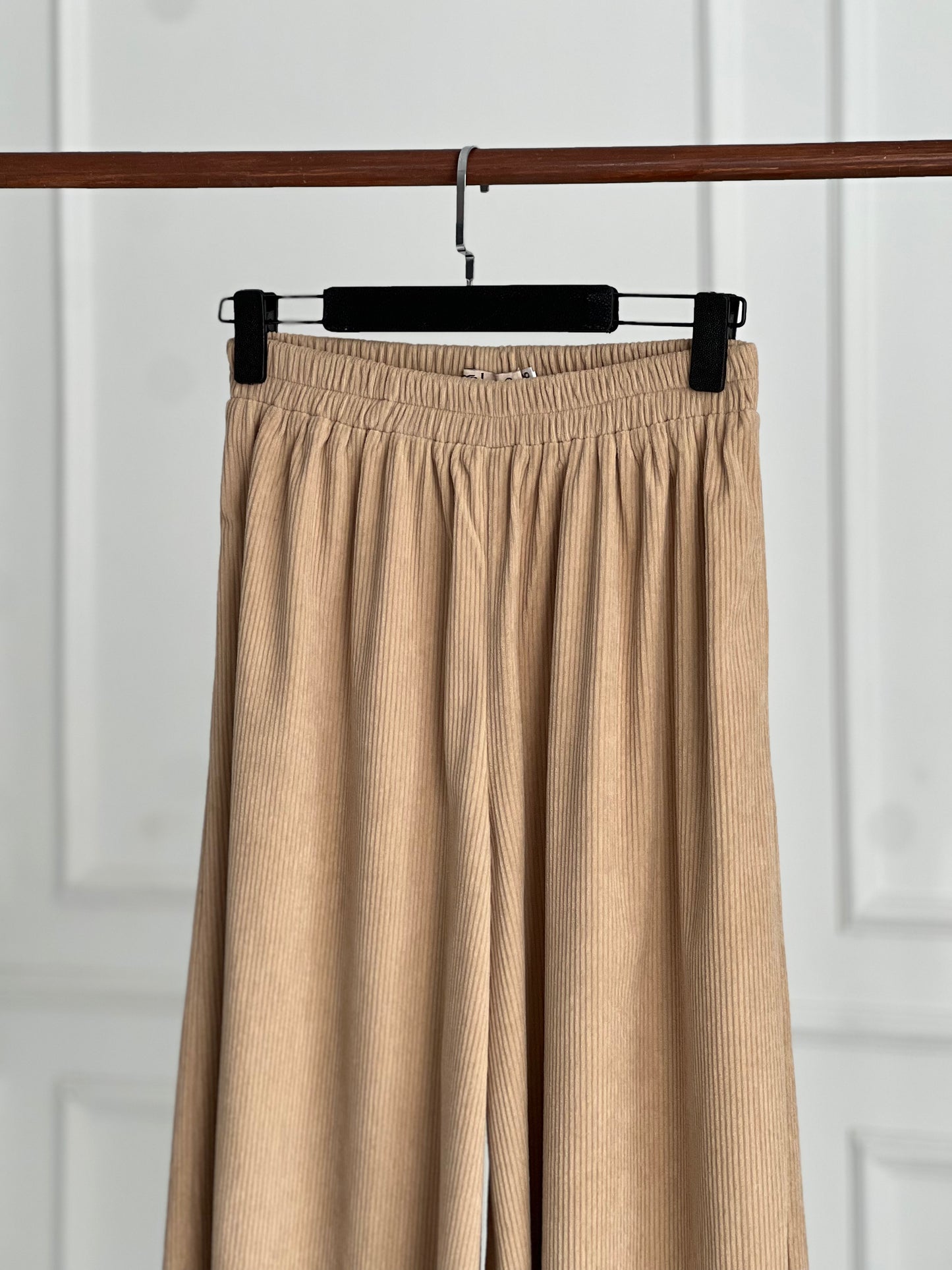 Wide leg plush pants