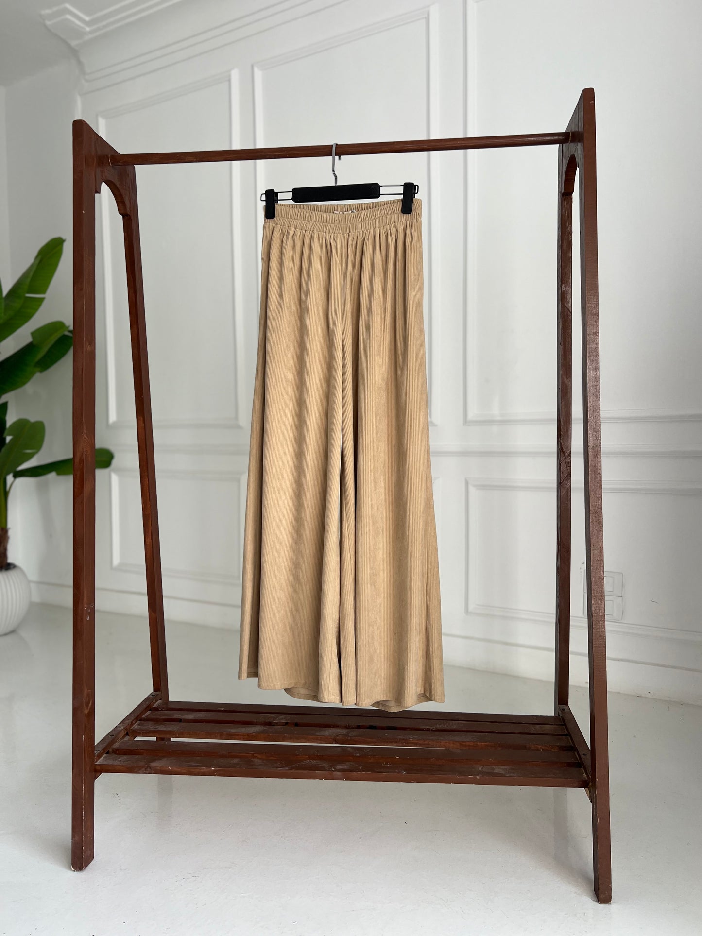 Wide leg plush pants