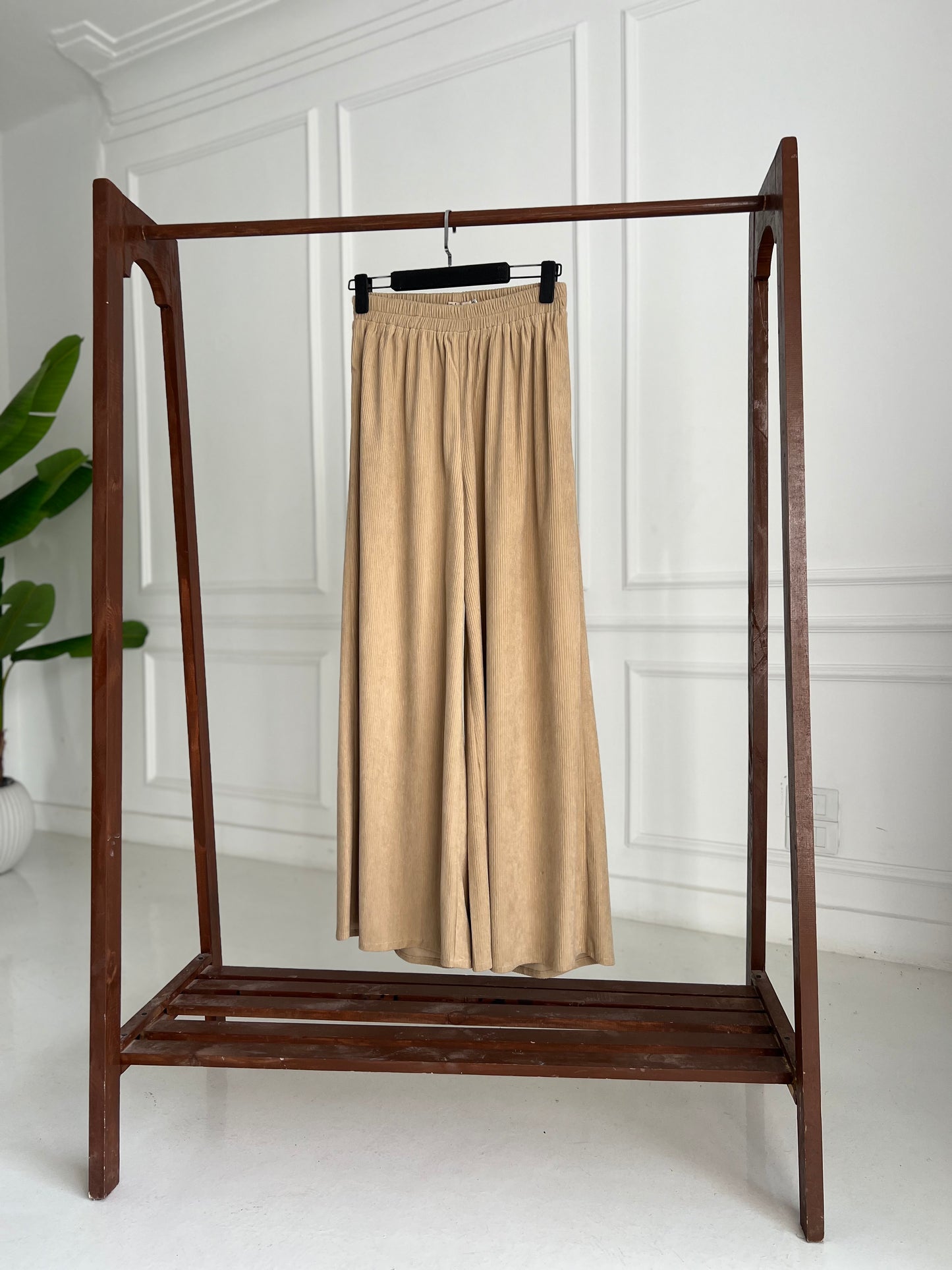 Wide leg plush pants
