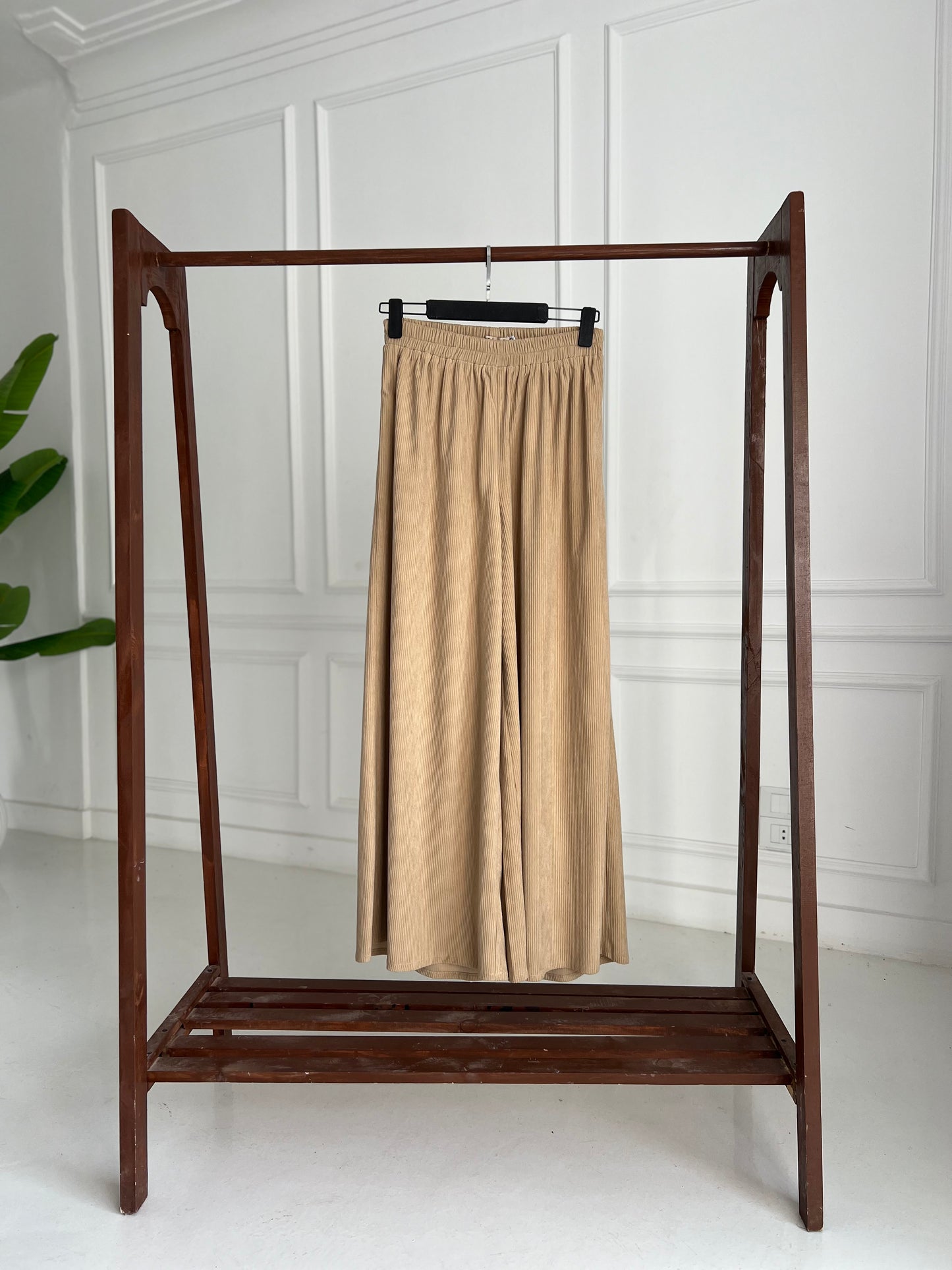 Wide leg plush pants