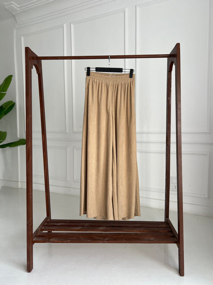Wide leg plush pants