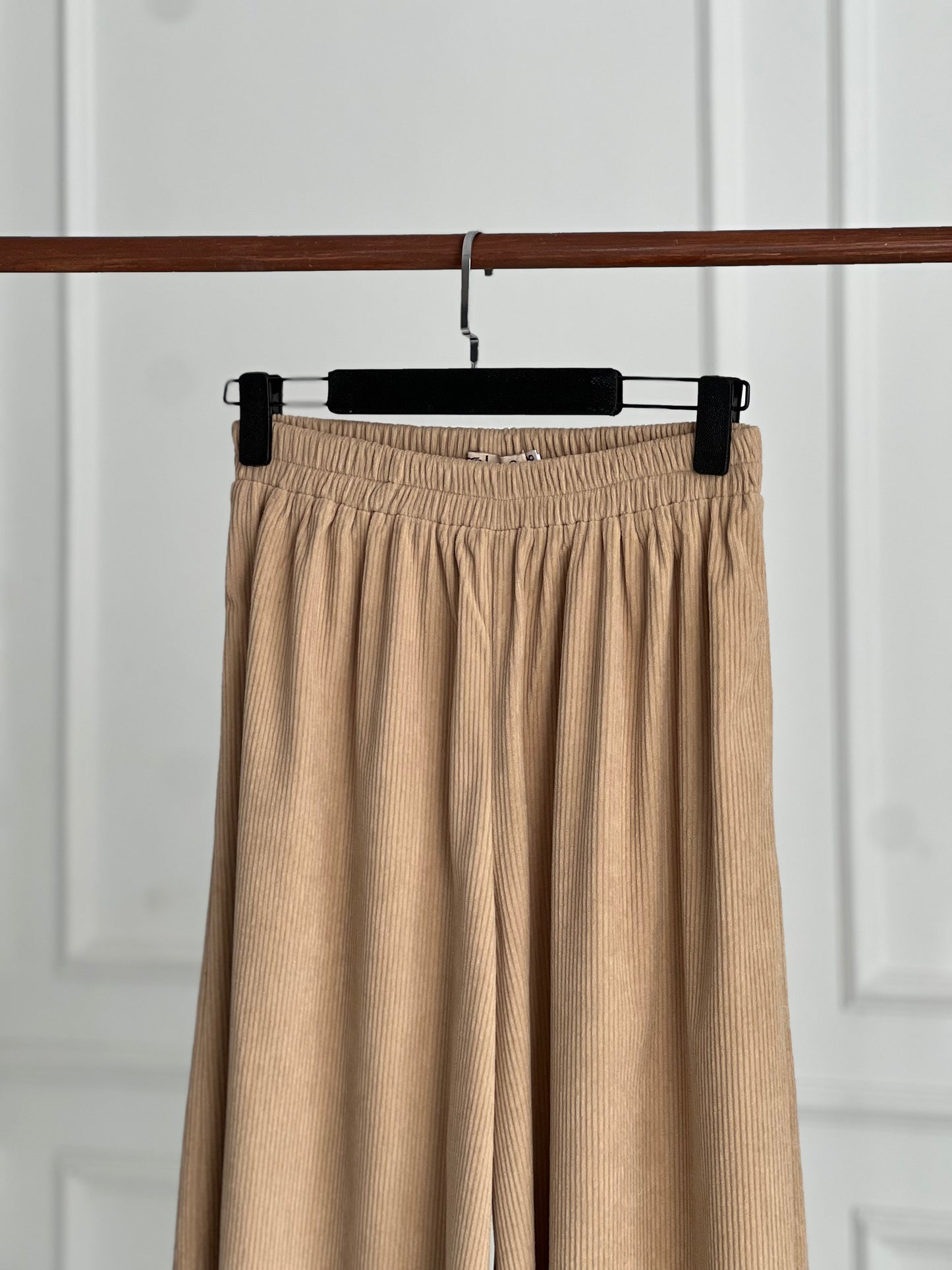 Wide leg plush pants